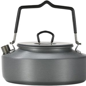 Camping Tea Kettle Portable Camp Coffee Tea Pot Lightweight Aluminum Water Boiler for Backpacking Picnic Fishing 0.8L
