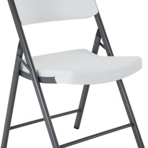 Commercial Grade Folding Chair, 4 Pack, White Granite