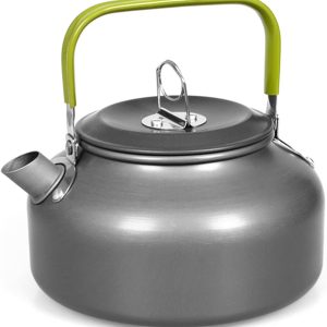Camping Kettle 0.8L/1.2L/1.6L for Boiling Water, Coffee Pot Tea Kettle Aluminum Alloy Teapot with Silicon Handle Carry Bag for Hiking Outdoor Picnic