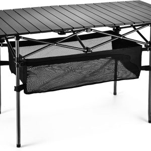 Outdoor Folding Portable Picnic Camping Table, Aluminum Roll-up Table with Easy Carrying Bag for Indoor,Outdoor,Camping, Beach,Backyard, BBQ, Party, Patio, Picnic