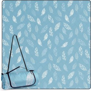 Picnic Blanket Waterproof Washable Beach Blanket Sandfree XXL Camping Blanket Beach Mat Insulated with Waterproof Backing (200 x 200 cm, Blue)