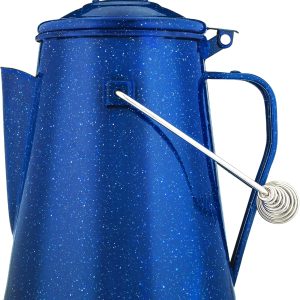 Classic Camping Kettle - Tea and Camp Kettle, NO Aluminum or Plastic, Ideal for Boiling Water (Blue)